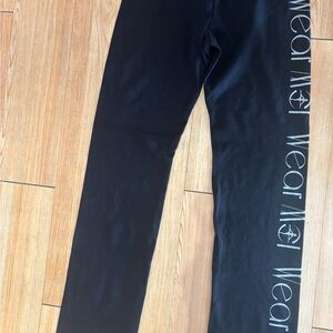 Black Logo Leggings